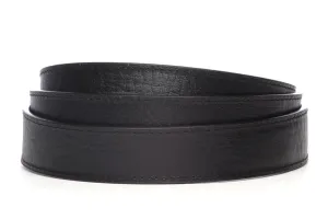 1.25" Black Buffalo Vegetable Tanned Leather Strap