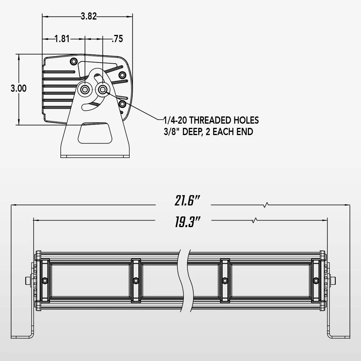 25" TRT Series Warning & Infrared LED Light Bar