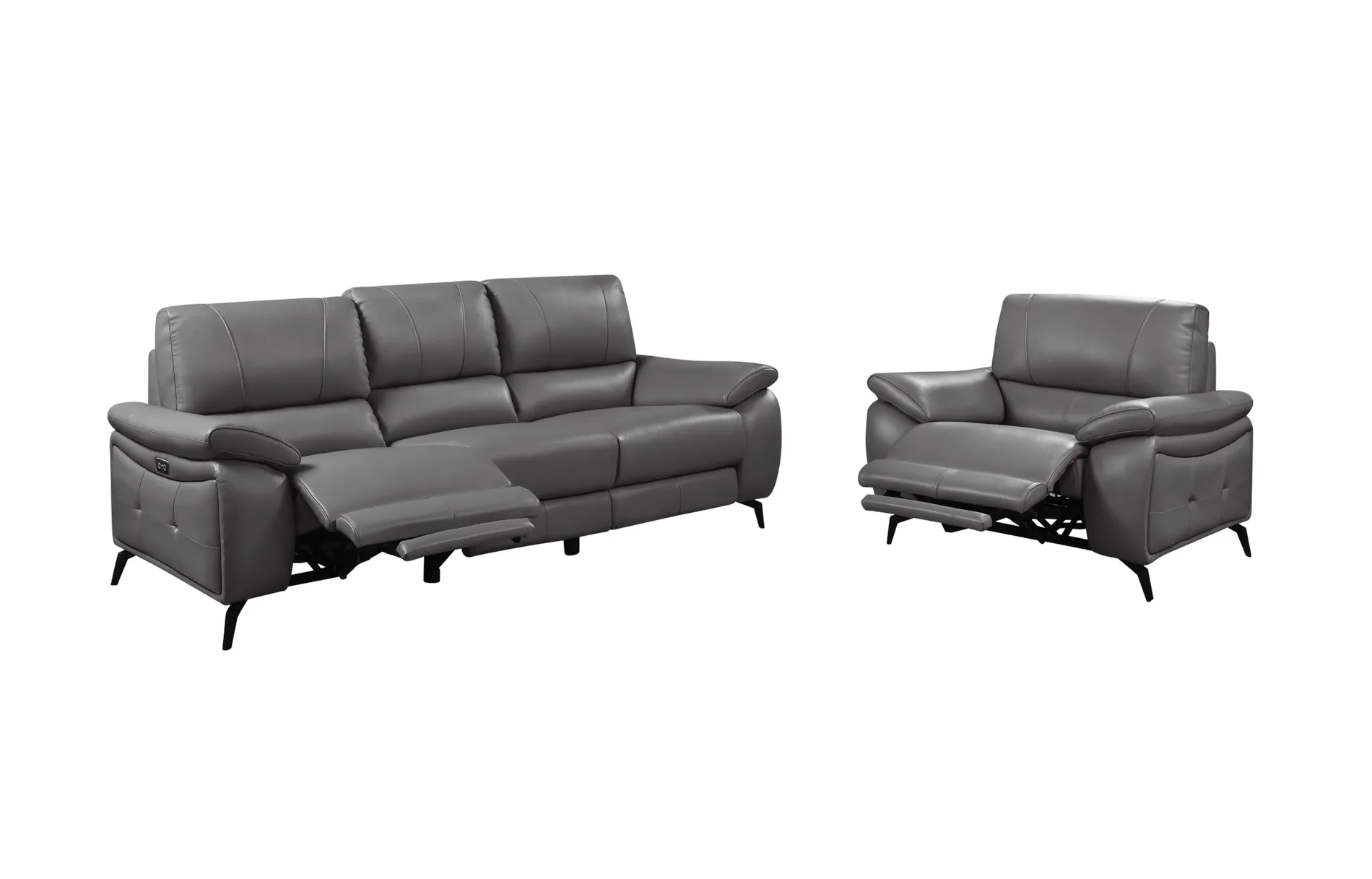 2934 Dark Grey W/ Electric Recliners Set