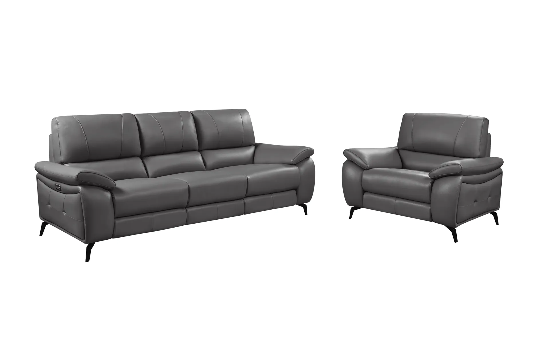 2934 Dark Grey W/ Electric Recliners Set