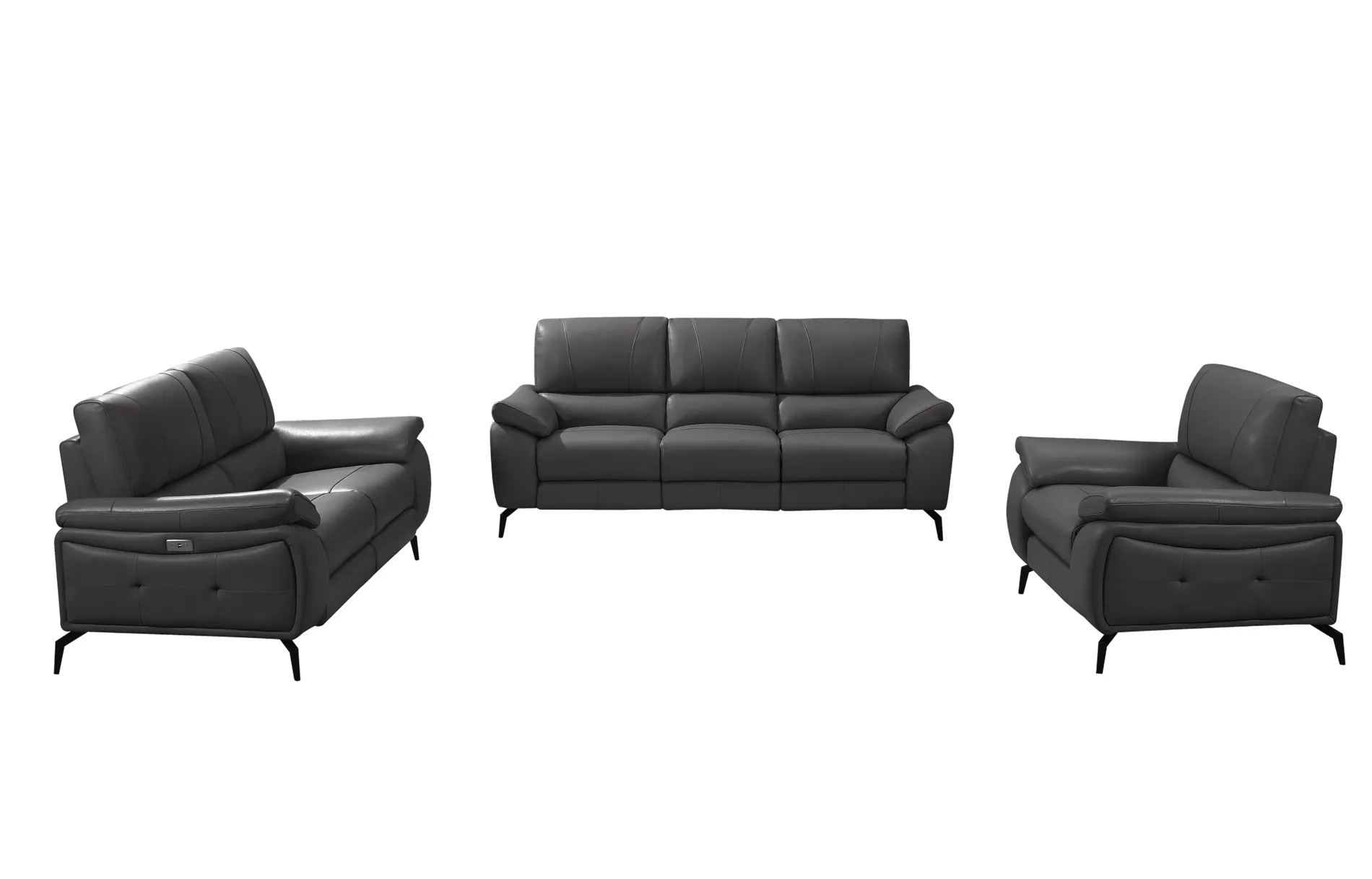 2934 Dark Grey W/ Electric Recliners Set