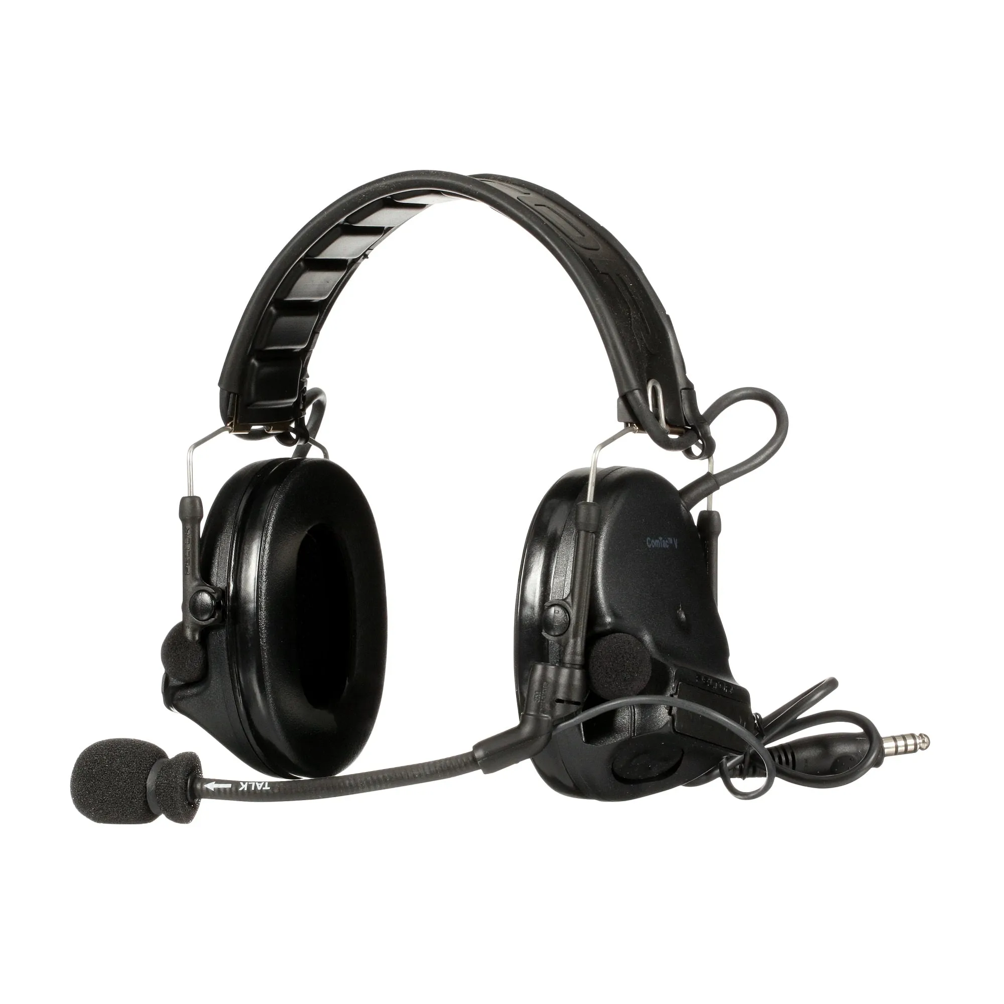 3M PELTOR SwatTac V Headset MT20H682FB-47 SV, Foldable, Single Lead, Standard Dynamic Mic, NATO Wiring, Black