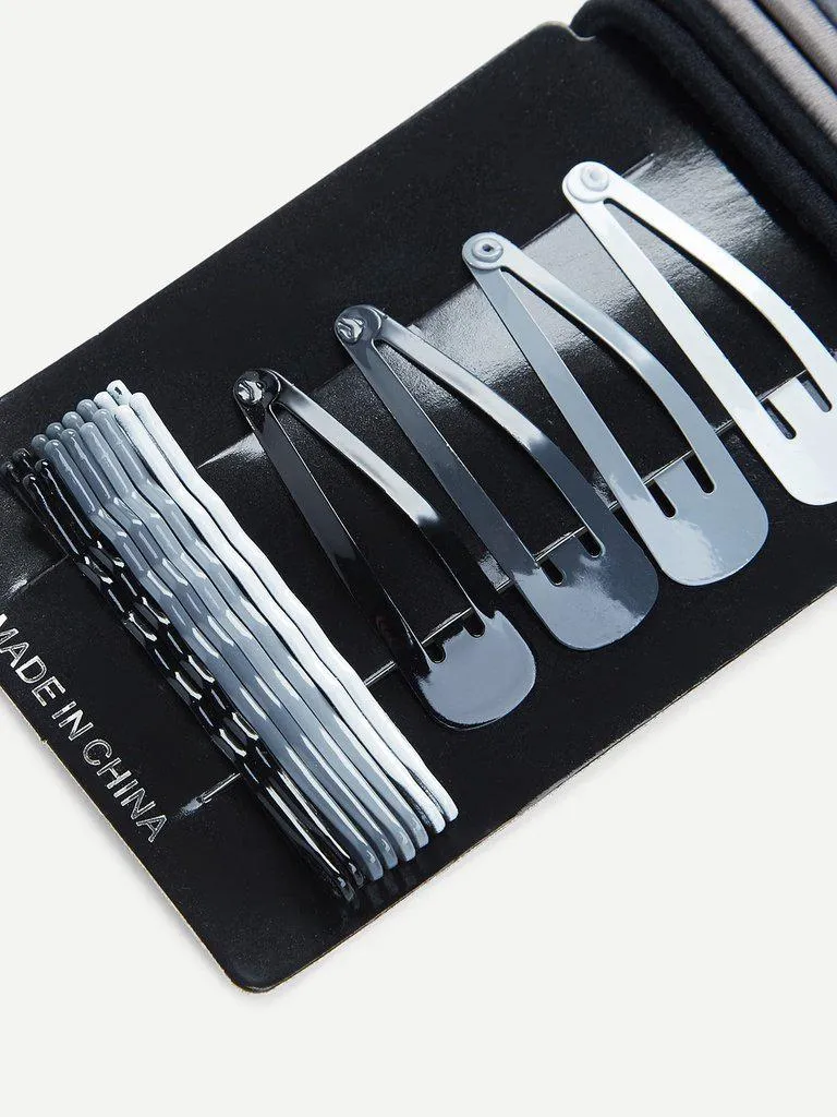 4 Colors Metal Hair Clip Set