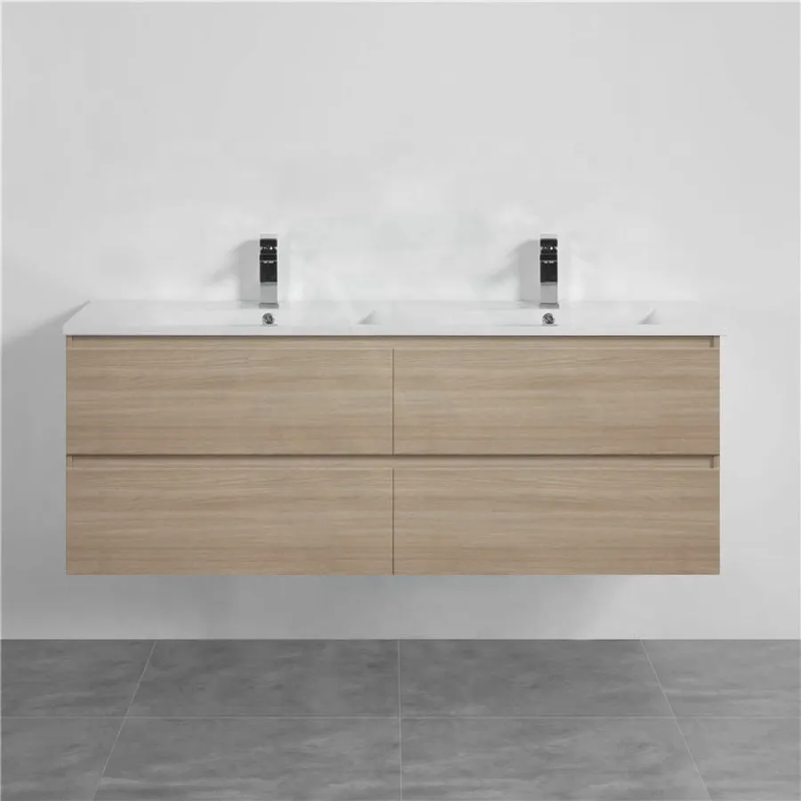 4-Drawer 1200/1500/1800mm Wall Hung Bathroom Floating Vanity Multi-Colour Cabinet Only