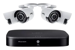 4K Ultra HD 8-Channel Security System with Four 4K (8MP) Cameras, Advanced Motion Detection and Smart Home Voice Control