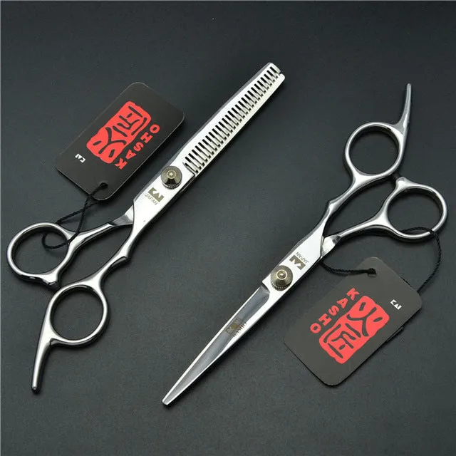 6.0 inch 17.5cm KASHO Professional Human Hair Scissors Hairdressing Cutting Shears Thinning Scissors Hair Styling Tools H1001