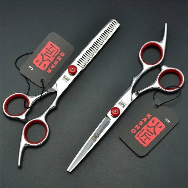 6.0 inch 17.5cm KASHO Professional Human Hair Scissors Hairdressing Cutting Shears Thinning Scissors Hair Styling Tools H1001