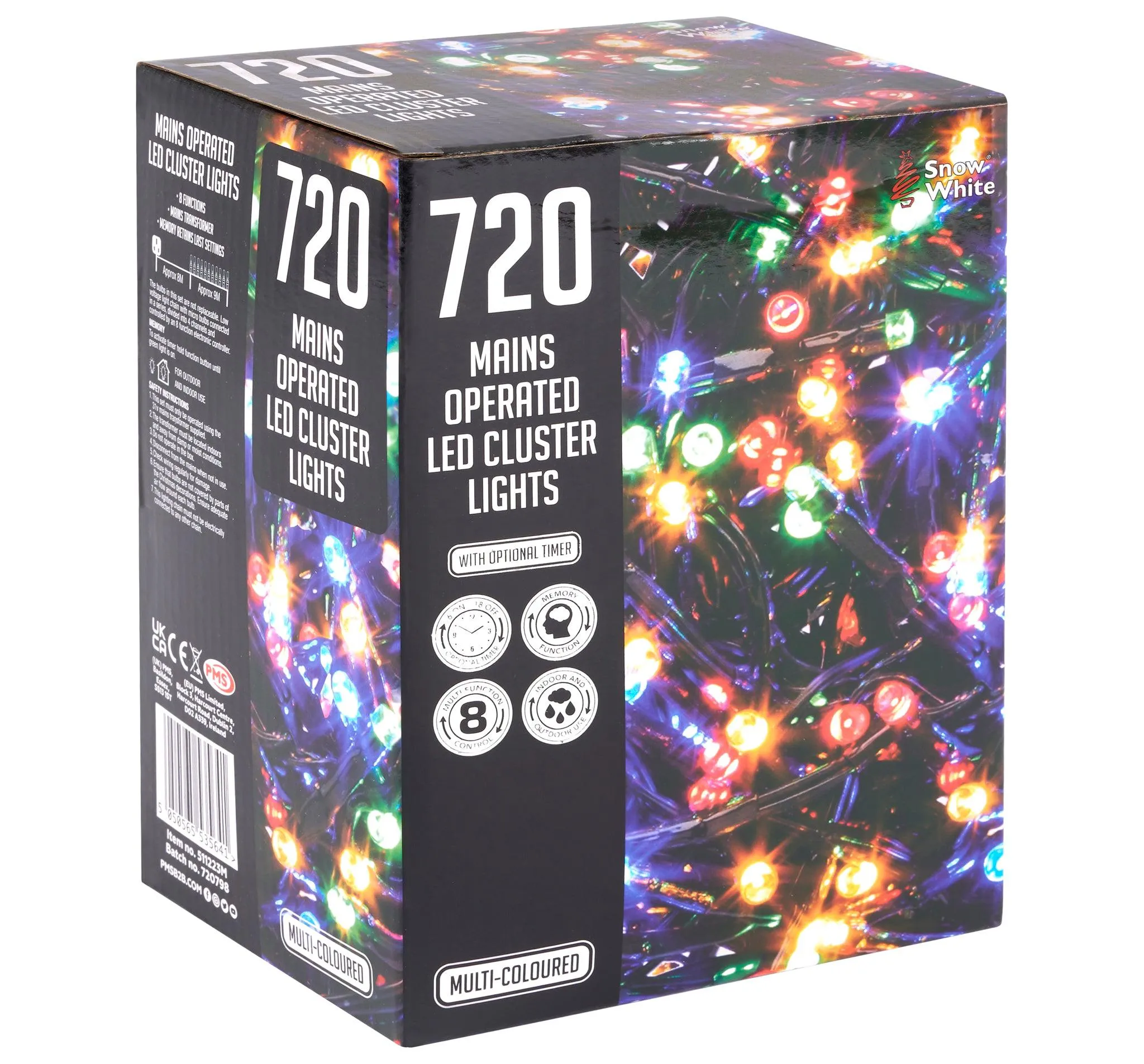 720 LED Cluster Lights - Multi Colour - 10M