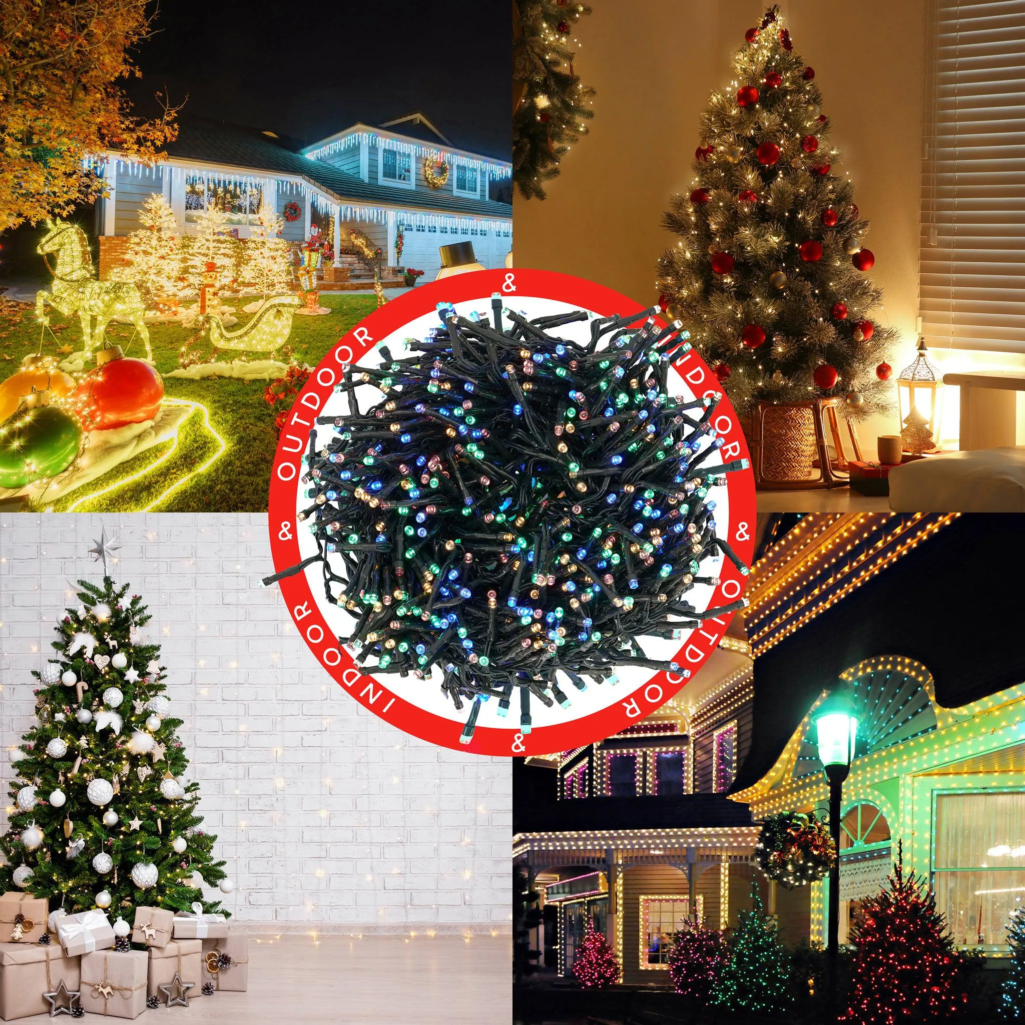 720 LED Cluster Lights - Multi Colour - 10M