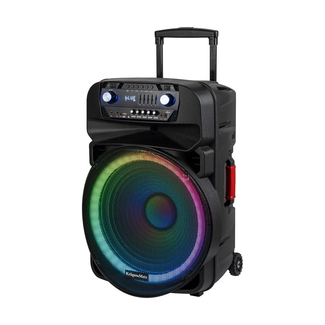 Active Speaker Cabinet (With 2 Uhf, Sd, Bluetooth, Fm, Usb, Led Wireless Microphones) 60 Watt