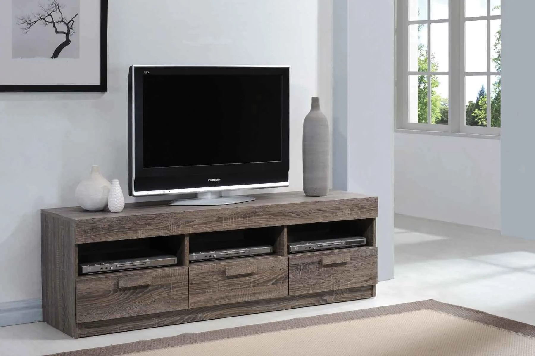 Alvin Rustic Oak TV Stand