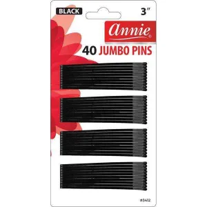 Annie Jumbo Bob Pin 3In 40ct