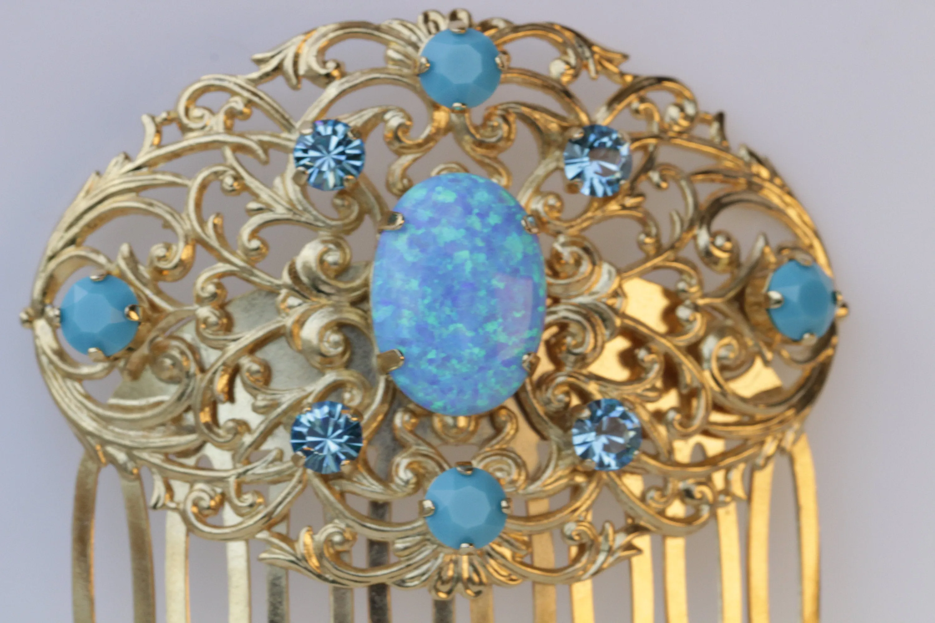 BLUE OPAL HAIR Comb