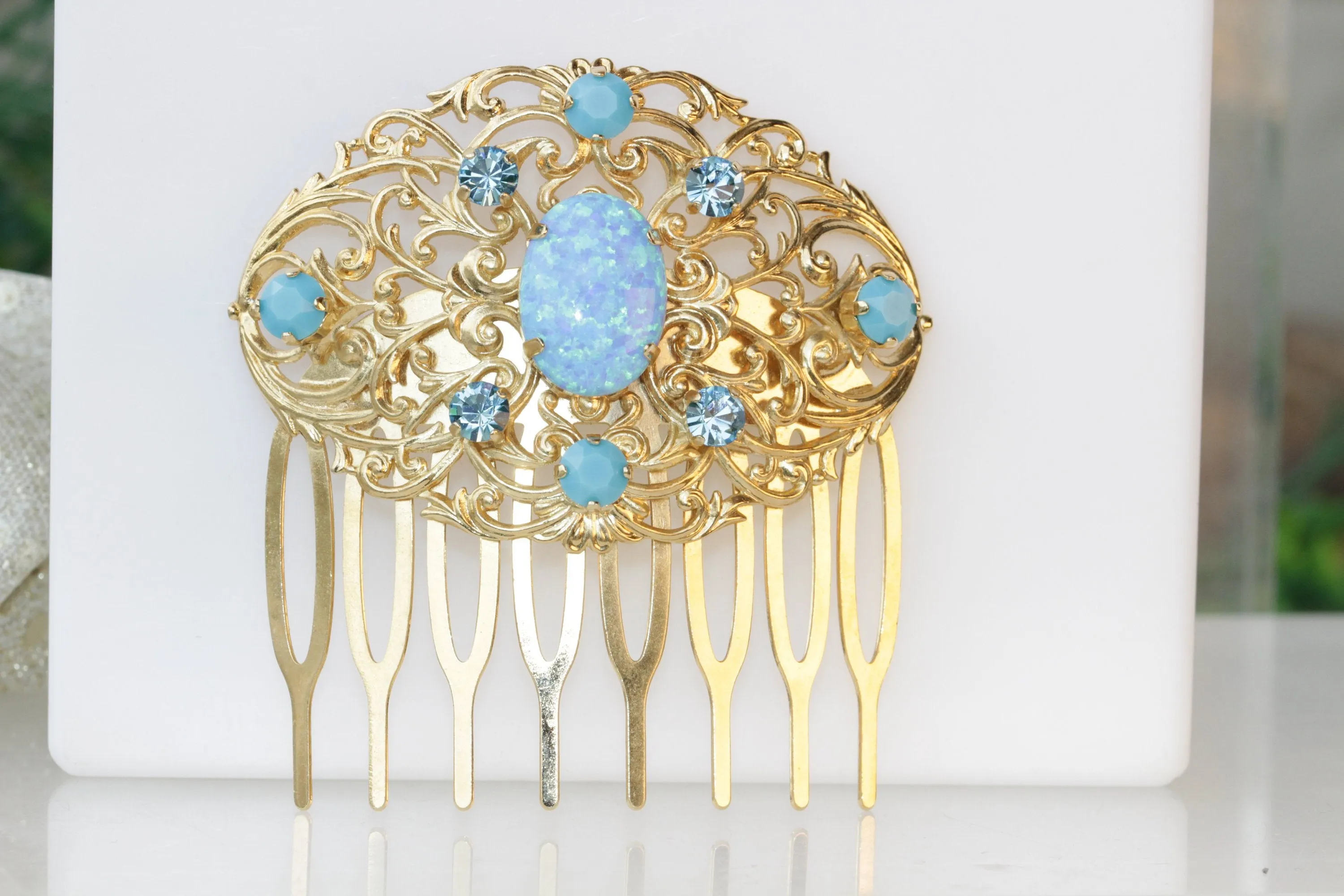 BLUE OPAL HAIR Comb