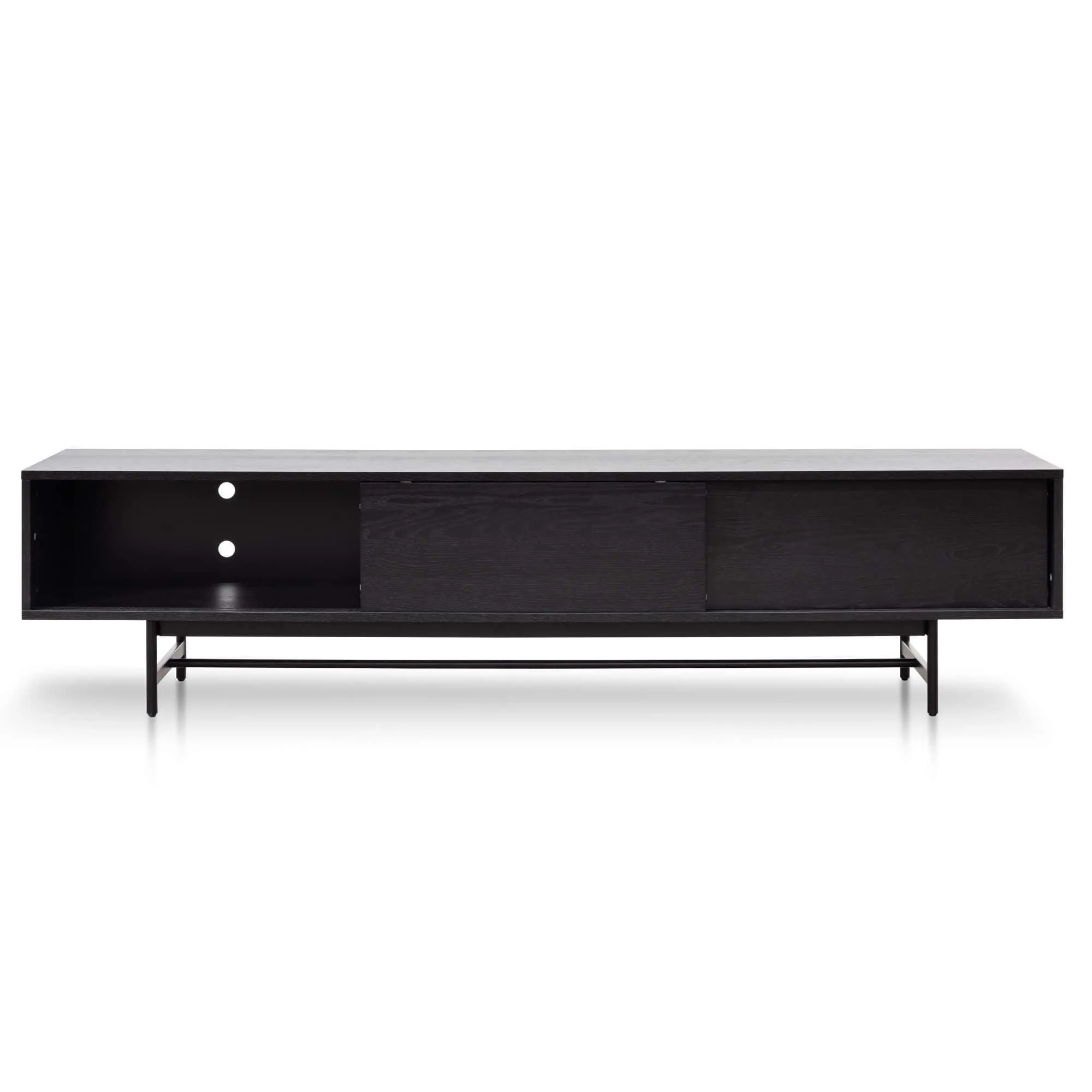 Calibre 2.1m Wooden Entertainment TV Unit - Full Black