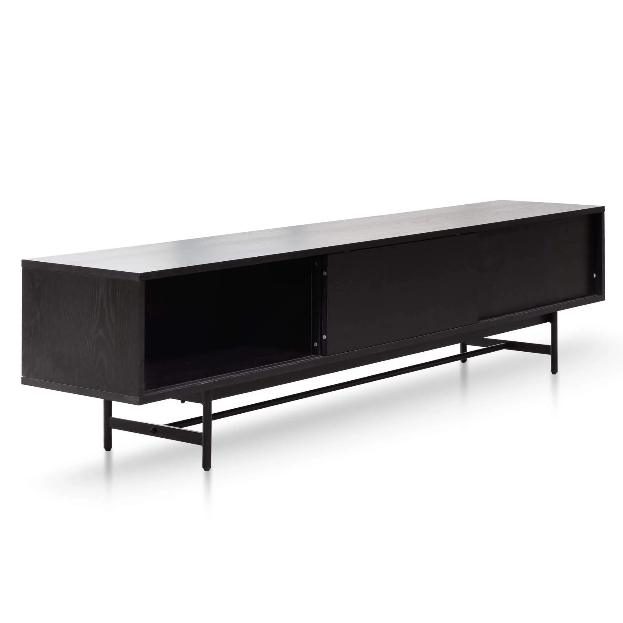 Calibre 2.1m Wooden Entertainment TV Unit - Full Black