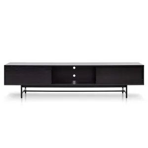 Calibre 2.1m Wooden Entertainment TV Unit - Full Black