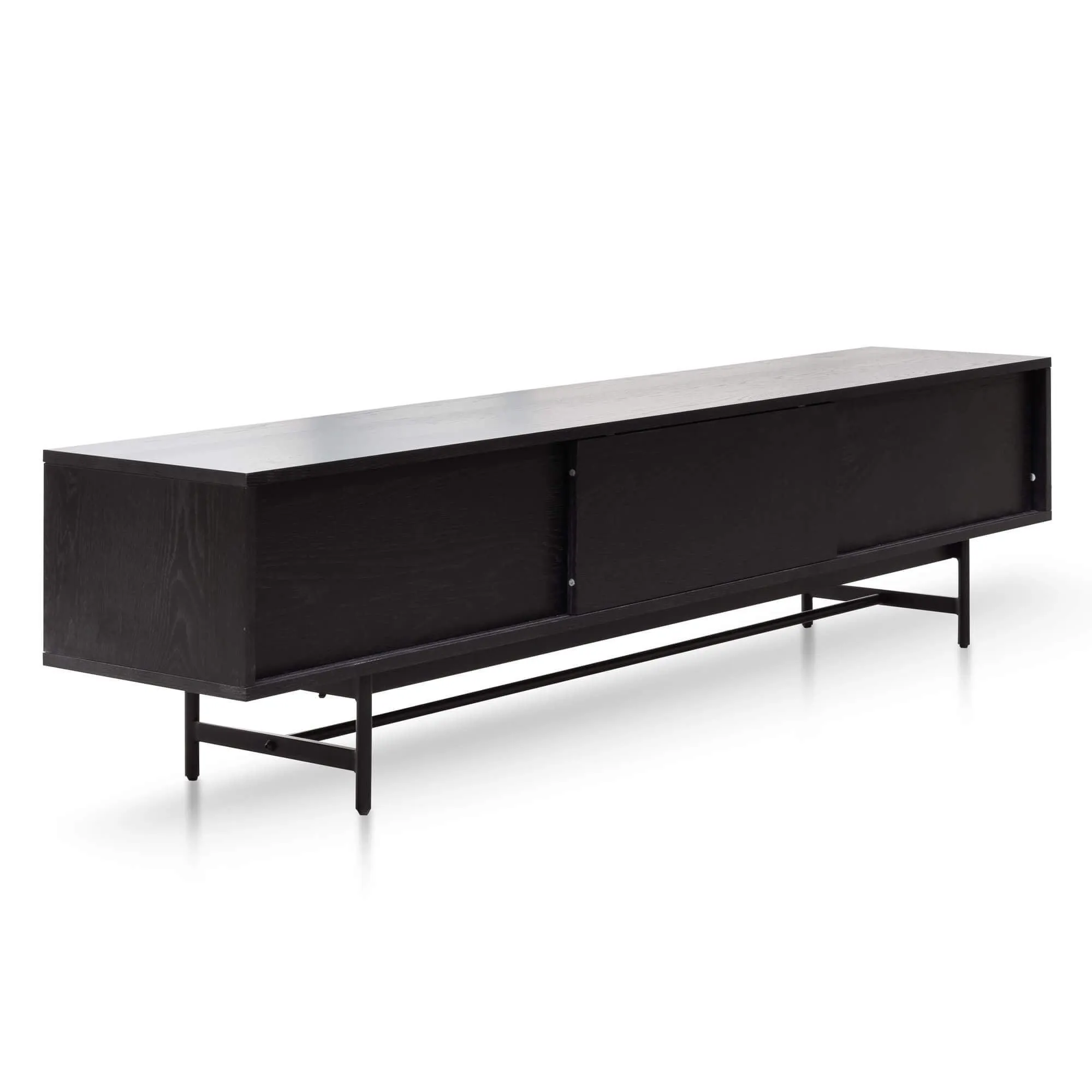 Calibre 2.1m Wooden Entertainment TV Unit - Full Black