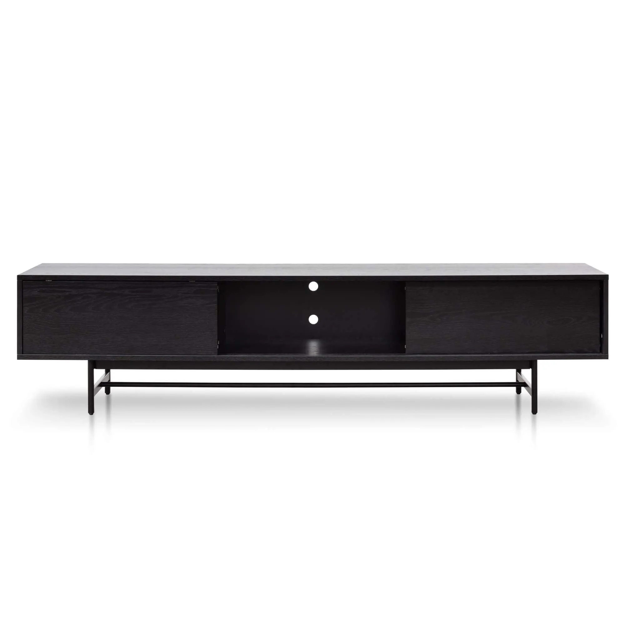 Calibre 2.1m Wooden Entertainment TV Unit - Full Black