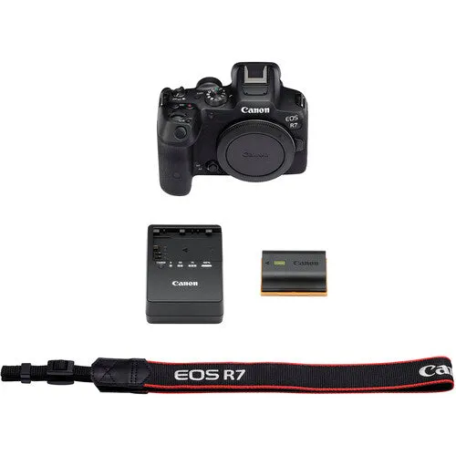 Canon EOS R7 Mirrorless Camera (Body Only) - Black USA With 2 Year Warranty (Memory Card, Case, Cleaning Kit_)