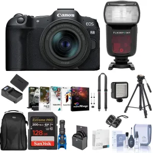 Canon EOS R8 Camera with RF 24-50mm f/4.5-6.3 IS STM Lens, Photography Bundle