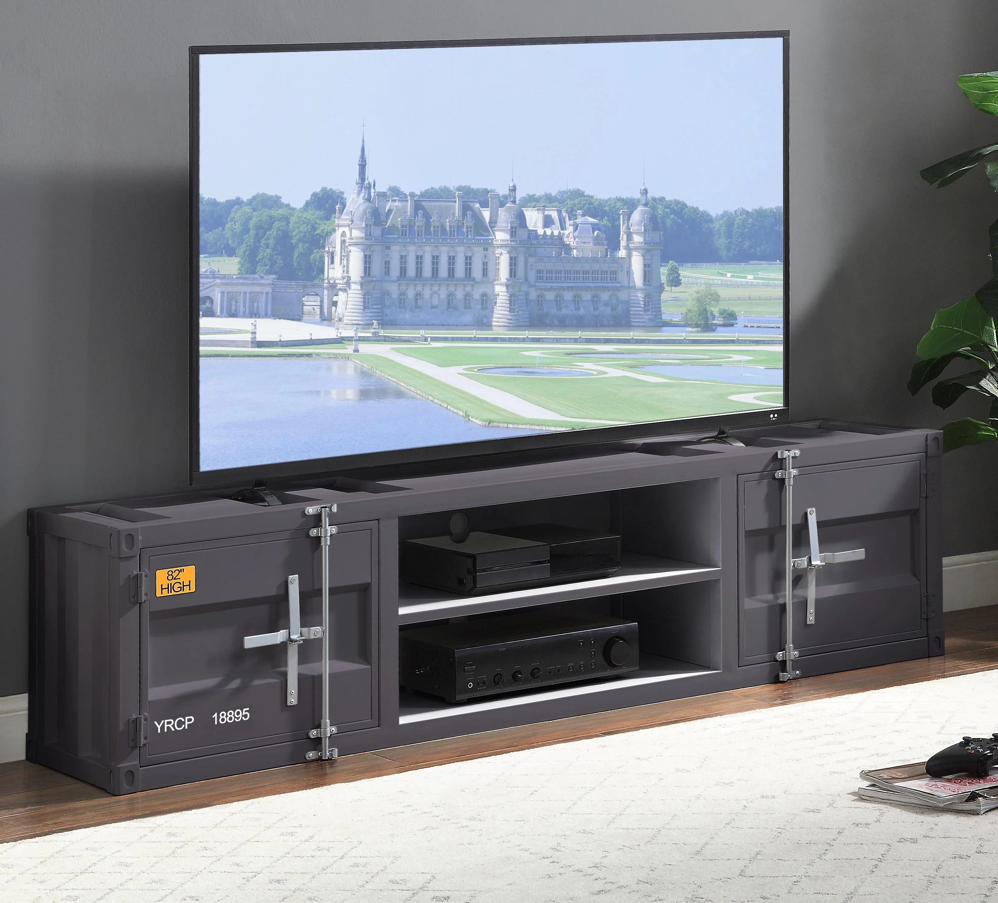 Cargo Gunmetal TV Stand