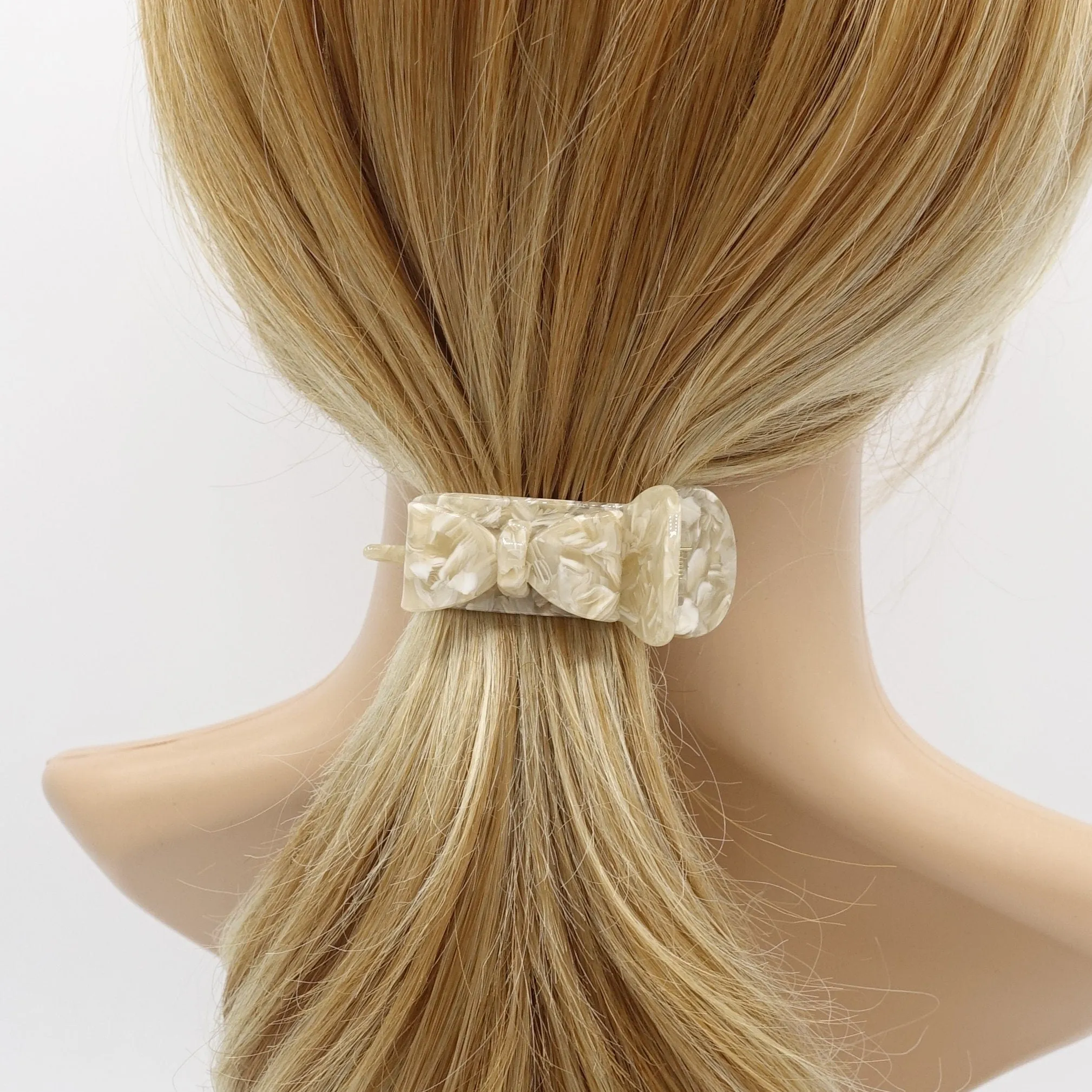 cellulose acetate hair bow claw clip