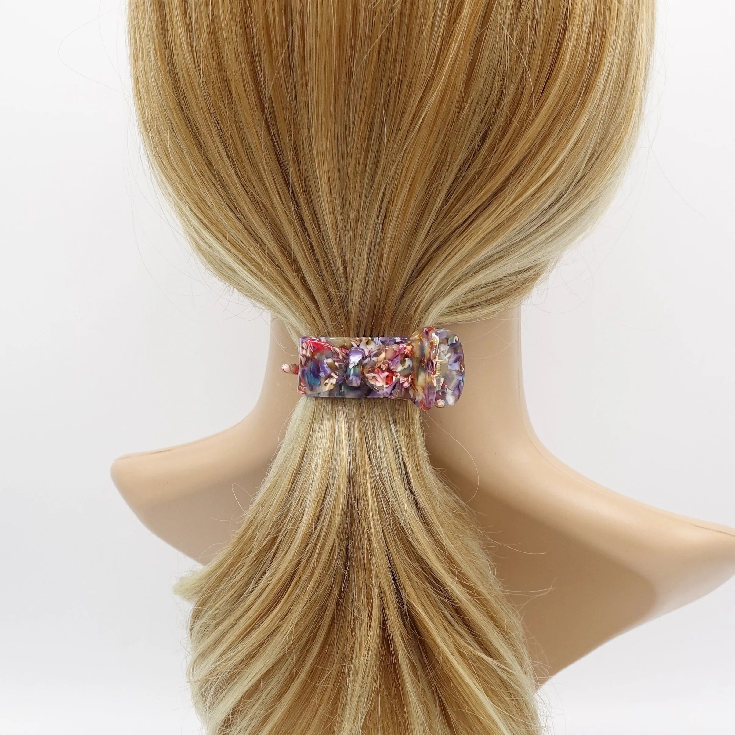 cellulose acetate hair bow claw clip