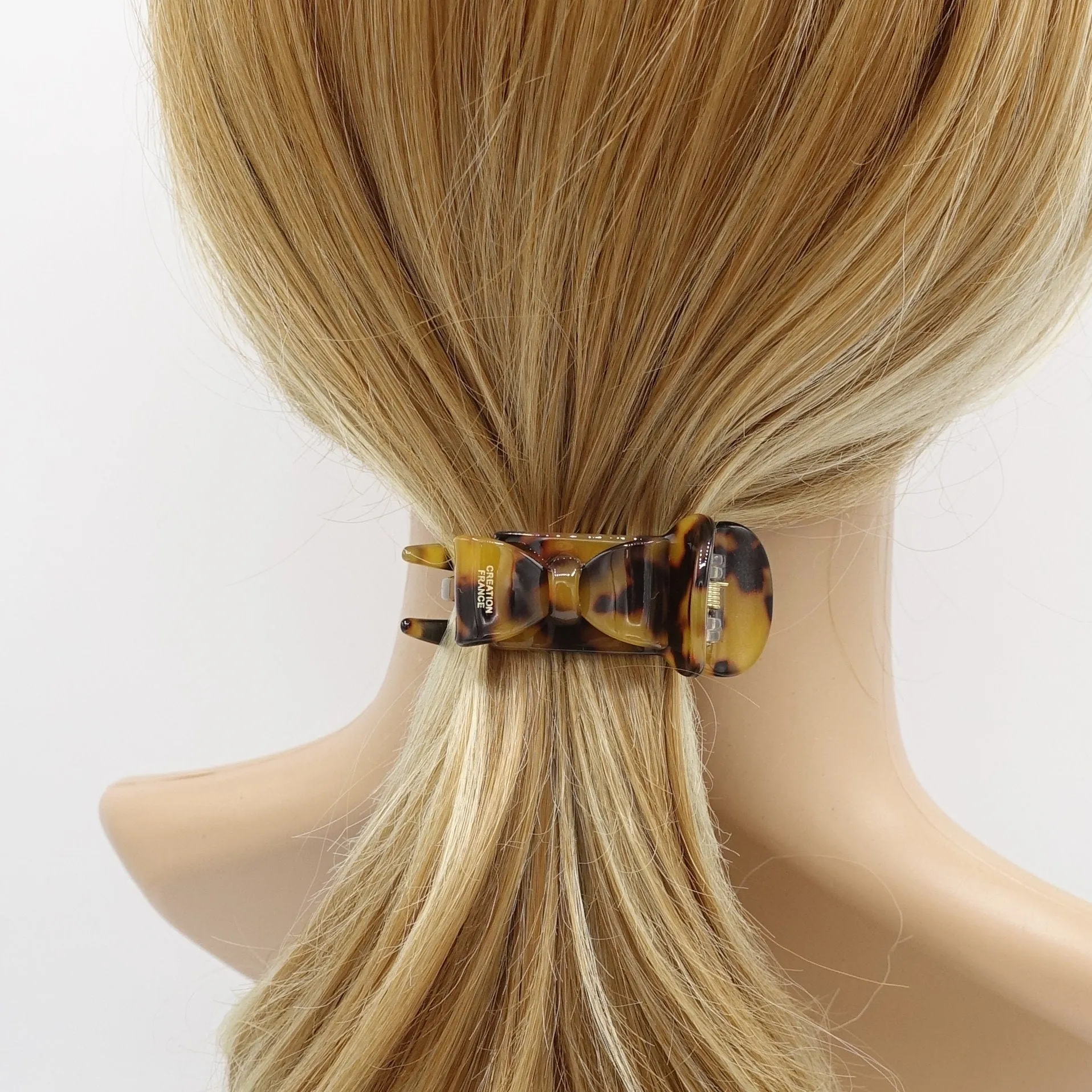 cellulose acetate hair bow claw clip