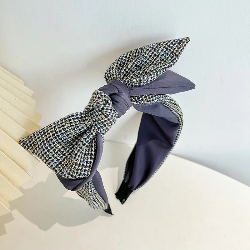 College Style Headband French Vintage Side Bow Headband Go Out With Sponge Headband R547