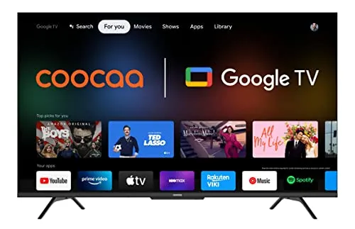 Coocaa 108 cm (43 inches) Frameless Series 4K Ultra HD Smart IPS Google LED TV 43Y72 (Black)