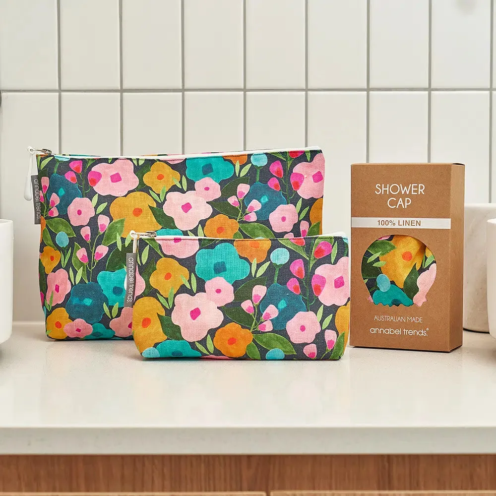 Cosmetic Bag - Linen - Small - Spring Blooms