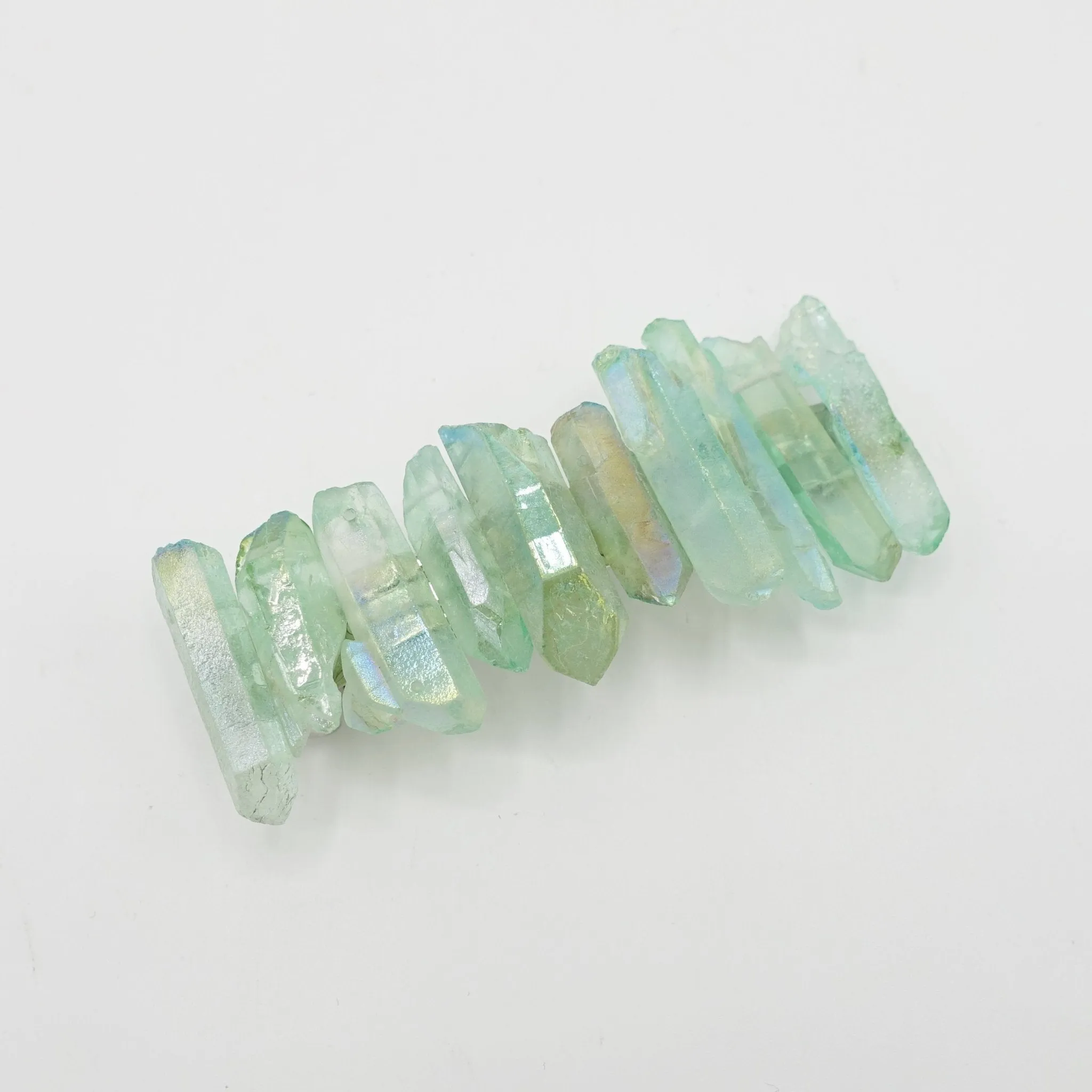 crystal stone hair barrette quartz dyed natural hair accessory for women