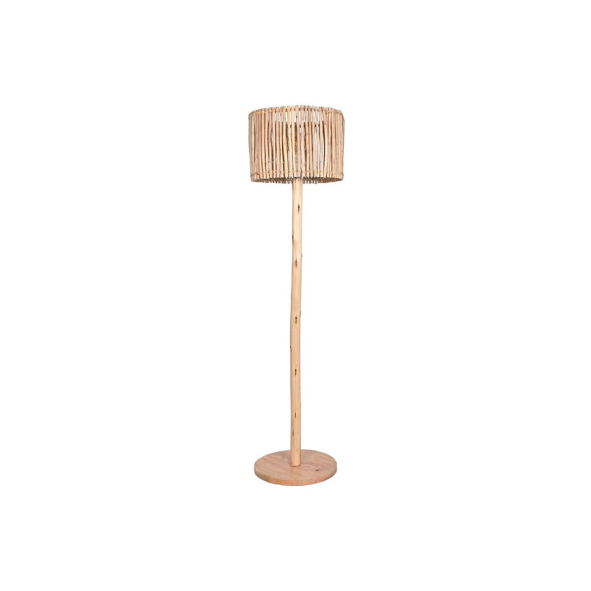 Floor Lamp Home ESPRIT Natural Jute Eucalyptus wood 50 W 220 V 40 x 40 x 150 cm