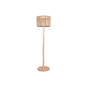 Floor Lamp Home ESPRIT Natural Jute Eucalyptus wood 50 W 220 V 40 x 40 x 150 cm