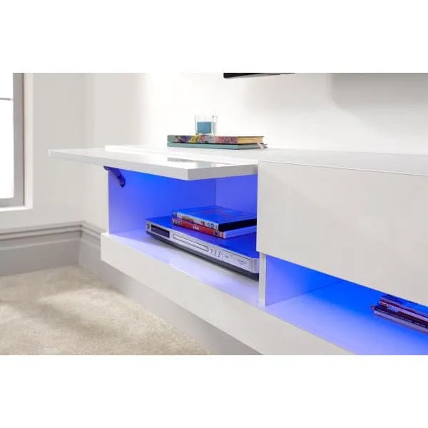 Galicia 120cm Wall Tv Unit With LED White