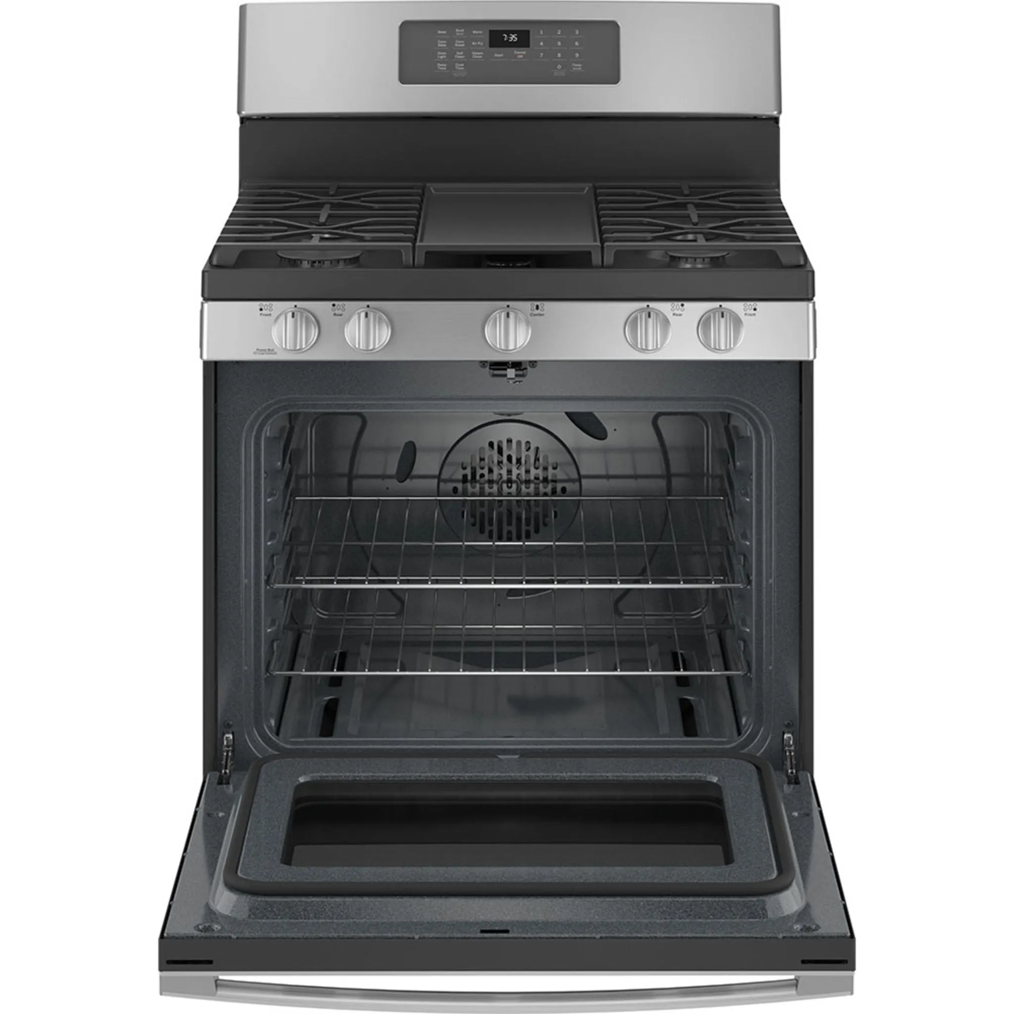 GE 30" Gas Convection Range with No Preheat Air Fry Stainless Steel - JCGB735SPSS