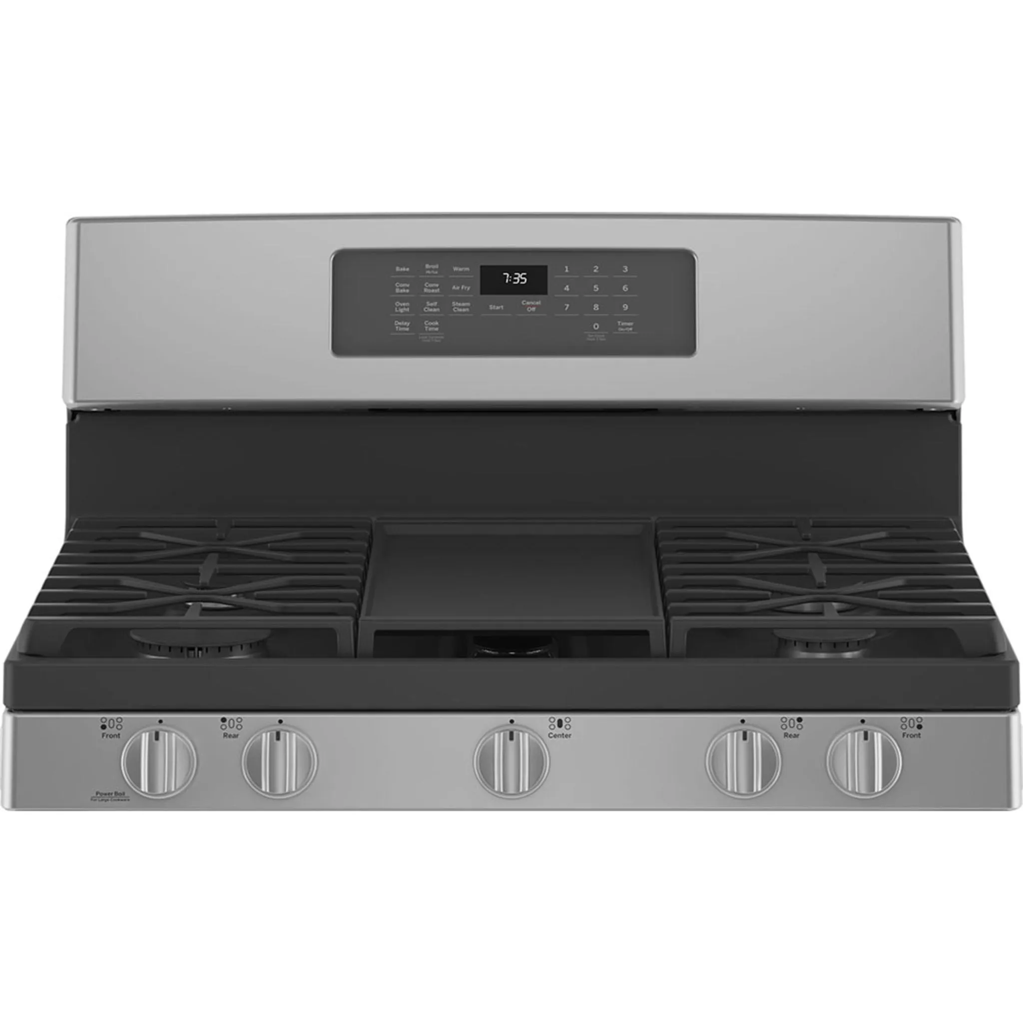 GE 30" Gas Convection Range with No Preheat Air Fry Stainless Steel - JCGB735SPSS