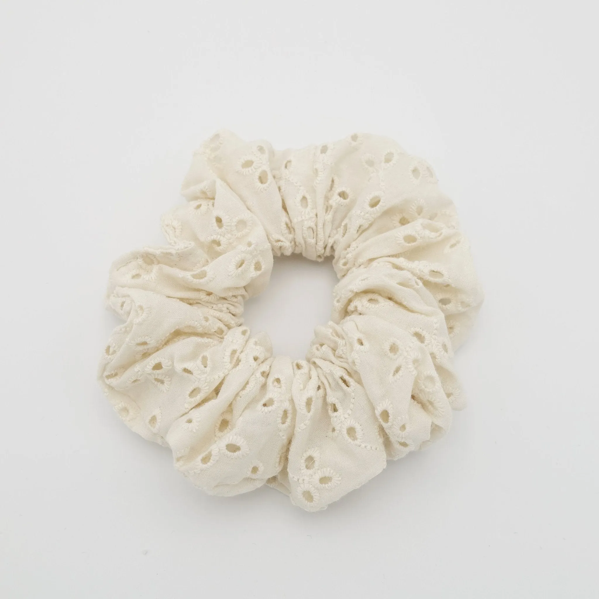 hole leaves pattern scrunchies casual hair elastic scrunchie women hair accessory