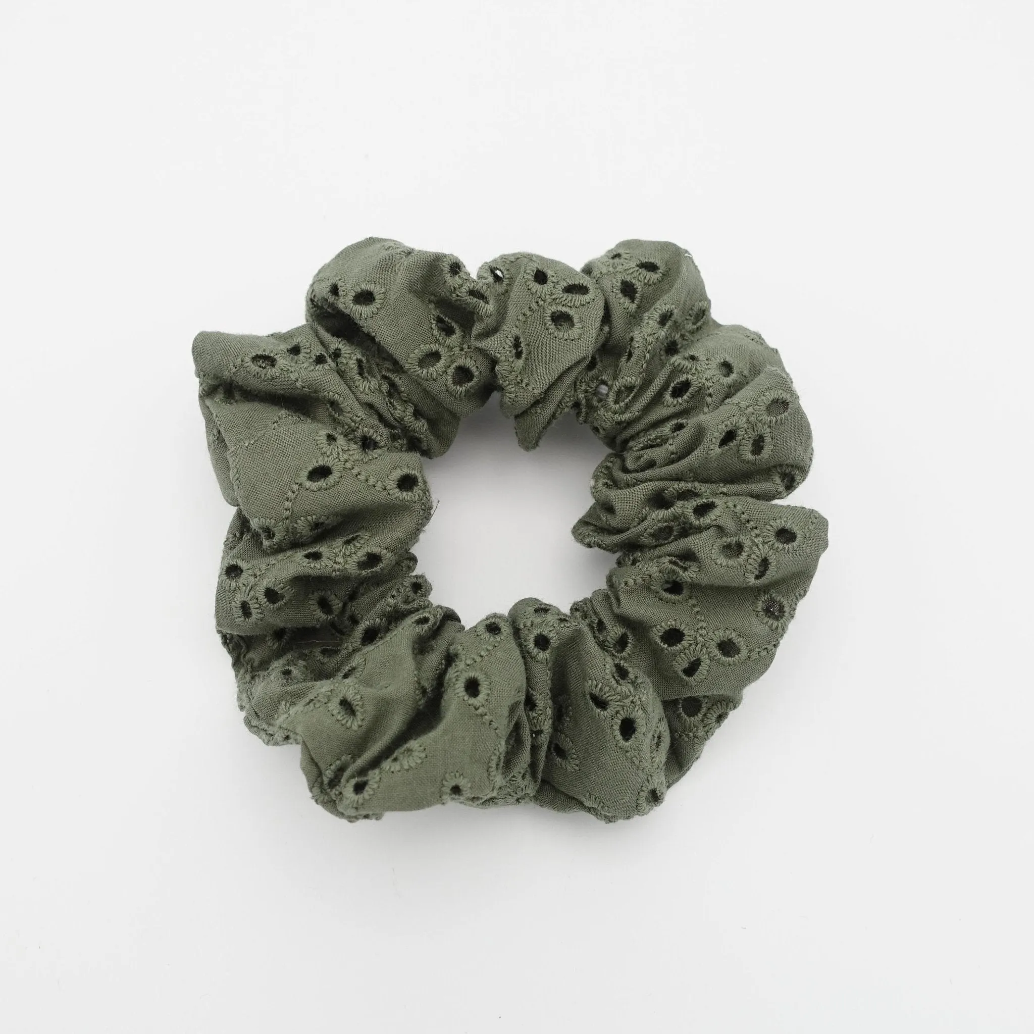 hole leaves pattern scrunchies casual hair elastic scrunchie women hair accessory