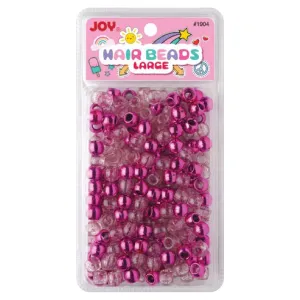 Joy Large Hair Beads 240Ct Pink Metallic & Glitter