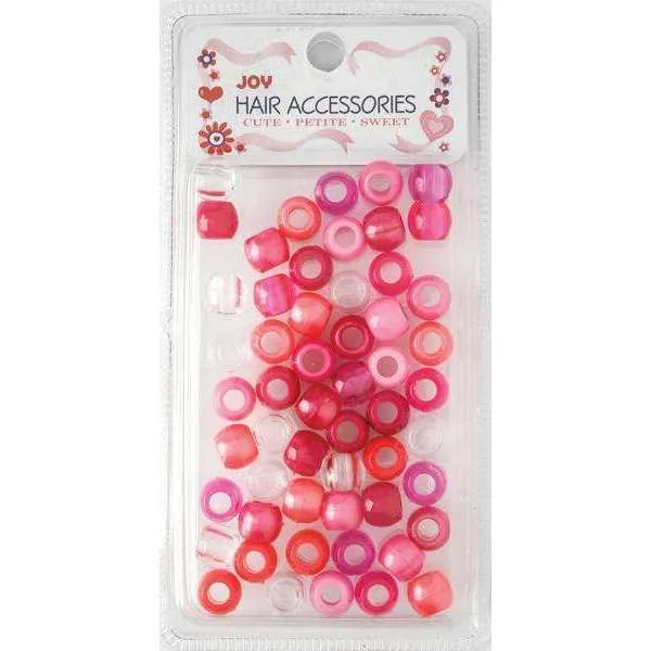 Joy Large Hair Beads 60Ct Pink & Purple Asst