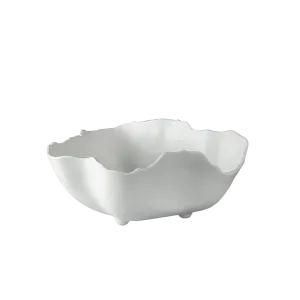 Large Wavy Bowl in White Melamine