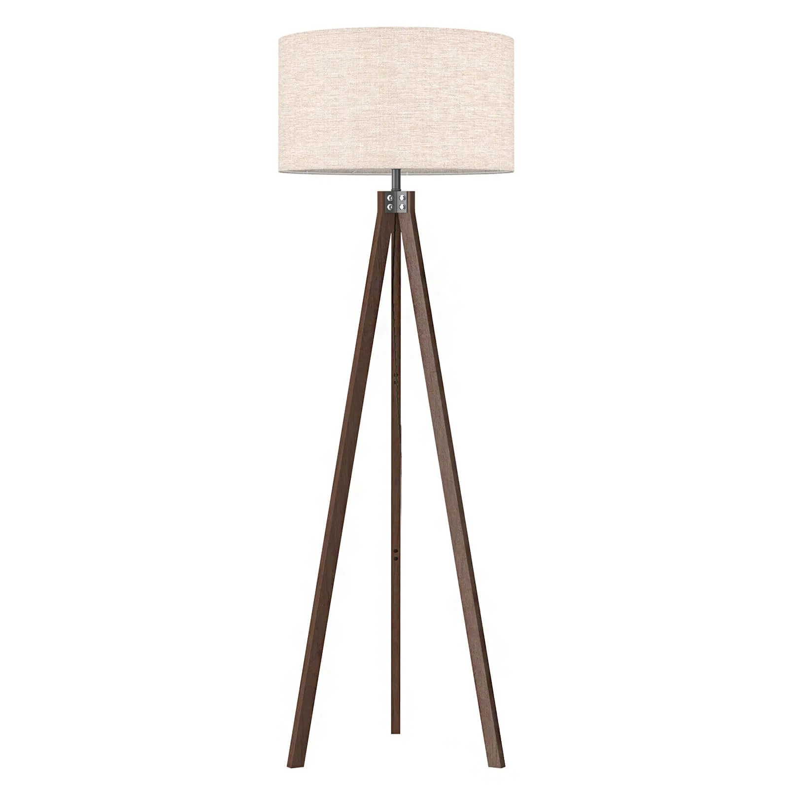 Lepower-tec Wooden Tripod Floor Lamp with 3 Leg