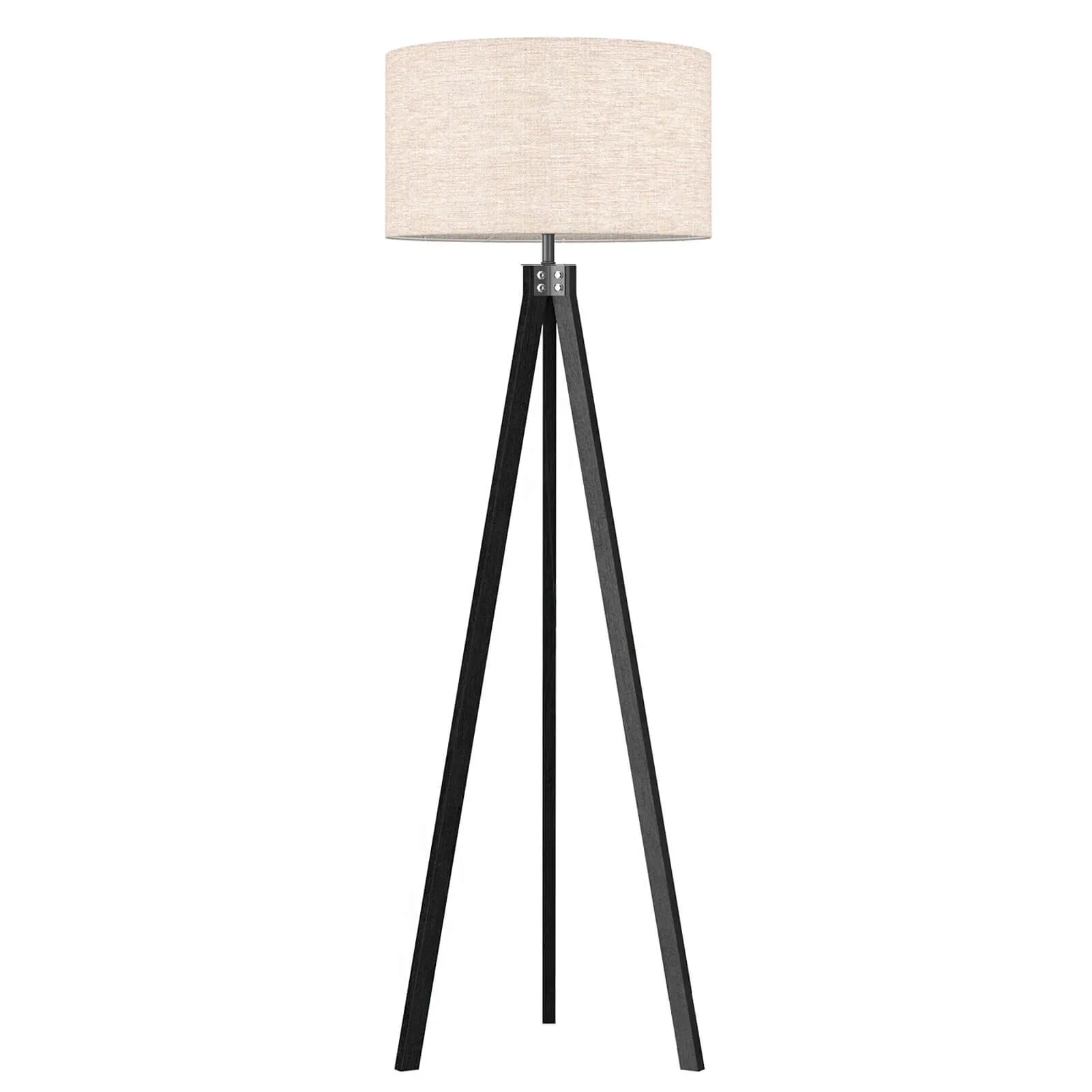 Lepower-tec Wooden Tripod Floor Lamp with 3 Leg