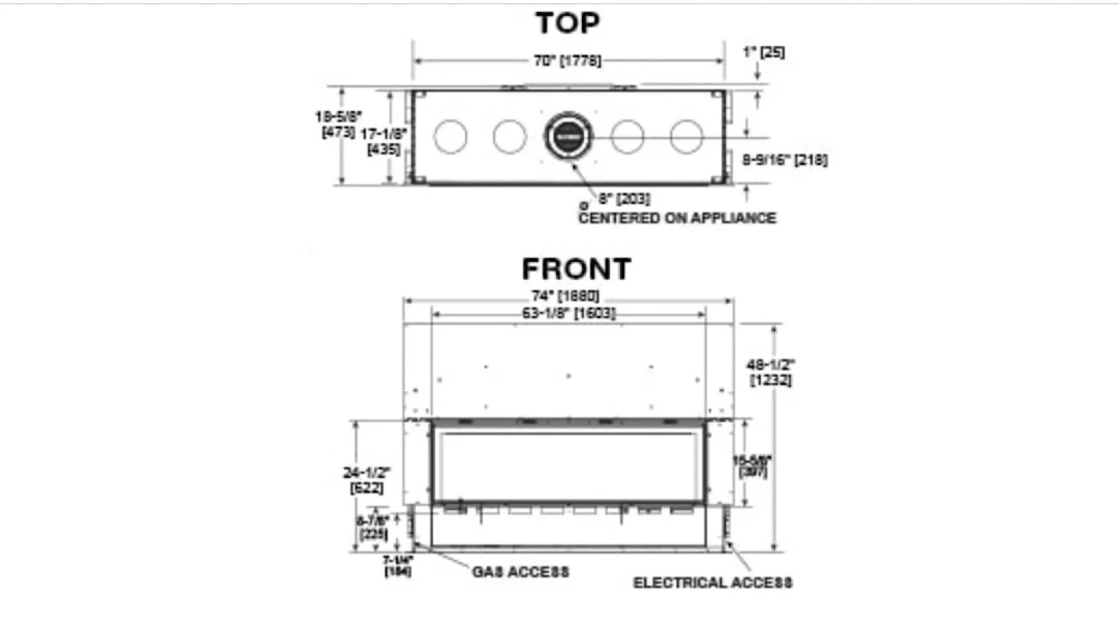 Majestic Echelon II 60 Single Side Fireplace