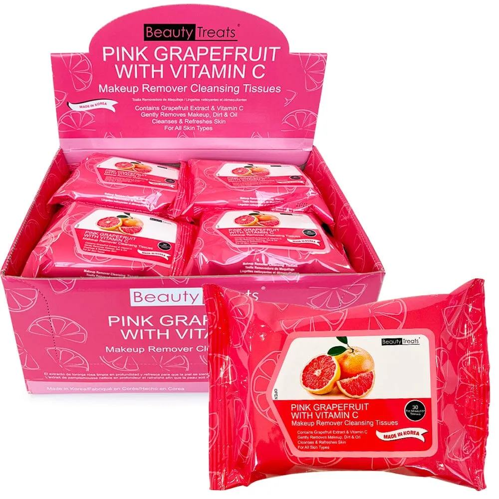 Makeup Remover Tissues - Pink Grapefruit (12 units)