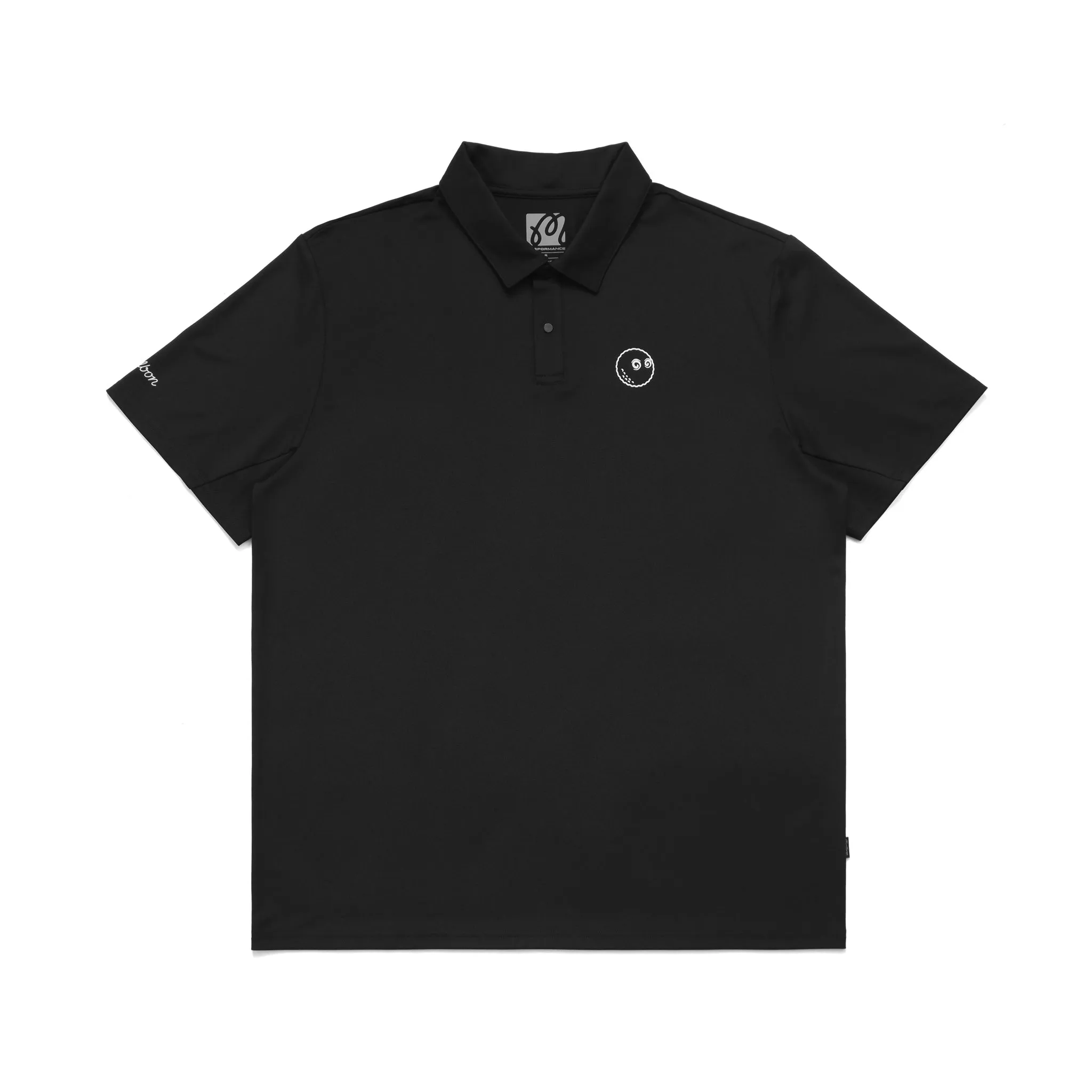 Malbon Golf PERFORMANCE PIQUE POLO - BLACK