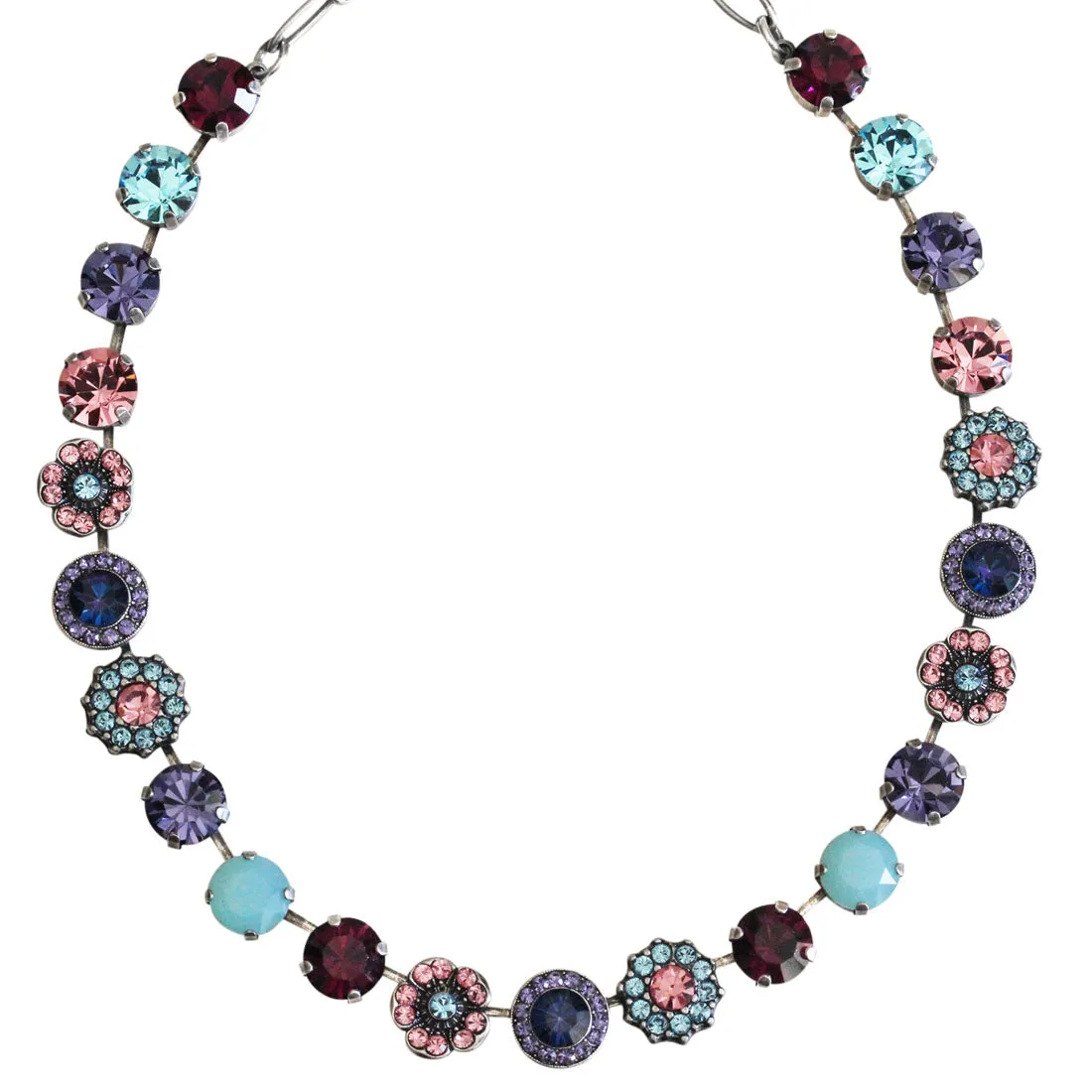 Mariana "Cotton Candy" Silver Plated Lovable Mixed Element Crystal Necklace, 3045/1 144