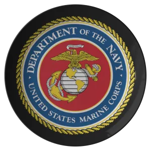 Marine Corps Seal Plate - Black